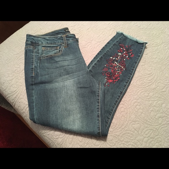 one 5 one Denim - One 5 One Embroidered Skinny Jeans